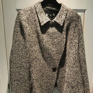 Marina Rinaldi tweed jacket with chain link belt 29 20w